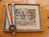 Maître fromager を賞する賞状とメダル